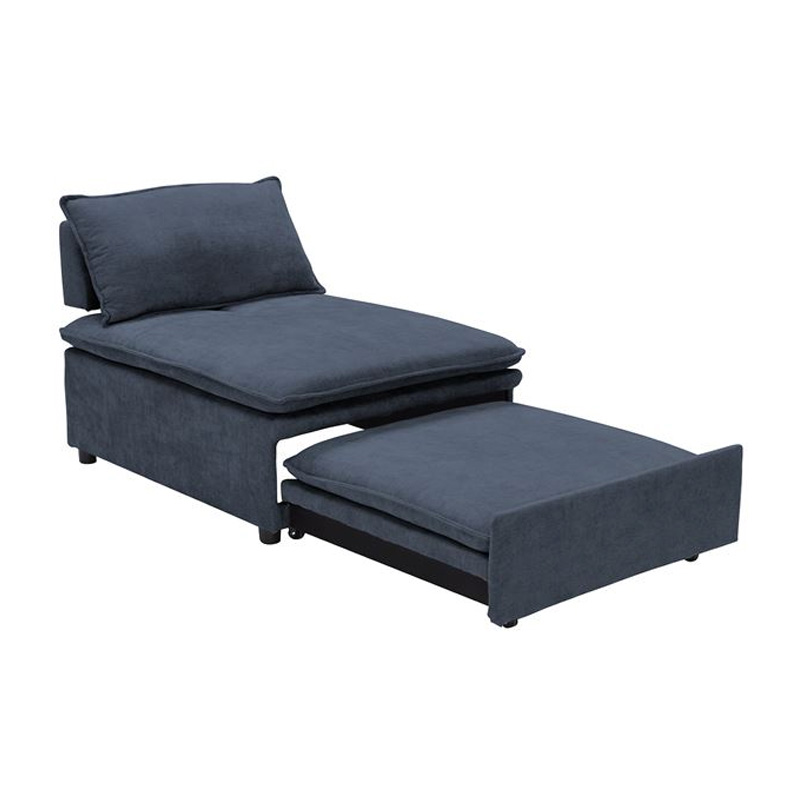 FRANNIE Chair Bed, Fabric Blue-Grey