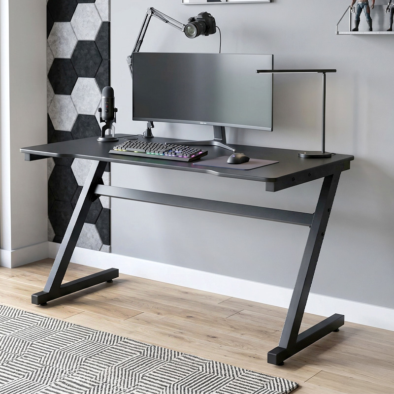 GAMING Desk 120x60cm MDF/Metal Black