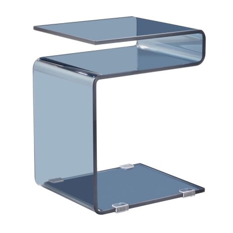 GLASSER Smoke Τραπεζάκι Βοηθητικό Γυαλί 12mm 42x38x48cm