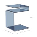 GLASSER Smoke Τραπεζάκι Βοηθητικό Γυαλί 12mm 42x38x48cm
