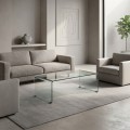 GLASSER Clear Coffee Table 120x60x40cm