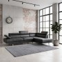 Sector sofa - left corner - with reclining headboards - with Pu in black color 265x191x82cm.