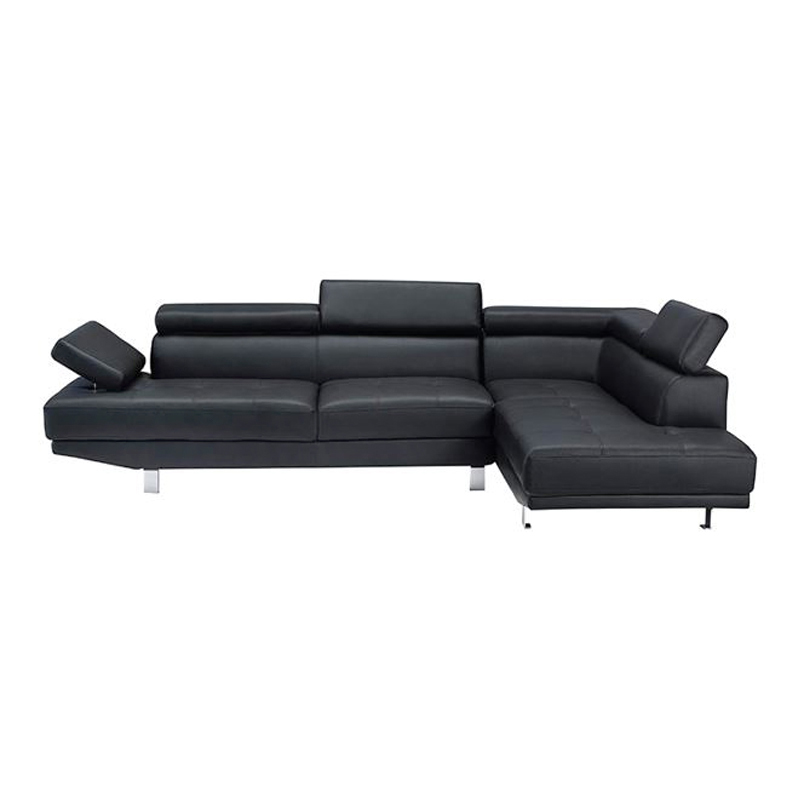 SECTOR Right Facing Corner Sofa Pu Black