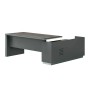 ADVANCE Desk Left 180x160cm Dark Walnut/Grey
