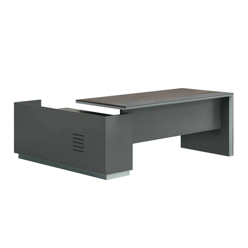 ADVANCE Desk Right 180x160cm Dark Walnut/Grey