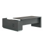ADVANCE Desk Right 220x160cm Dark Walnut/Grey