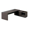 ADVANCE Desk Right 220x160cm Dark Walnut/Grey