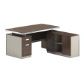 CONCEPT Reversible Desk 160x160cm Walnut/Beige