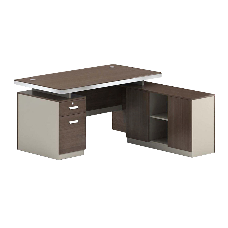 CONCEPT Reversible Desk 160x160cm Walnut/Beige