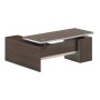 CONCEPT Reversible Desk 180x160cm Walnut/Beige