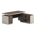 CONCEPT Reversible Desk 180x160cm Walnut/Beige