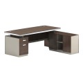 CONCEPT Reversible Desk 200x160cm Walnut/Beige