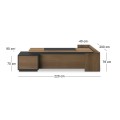 PROLINE Desk Left 220x200cm Wild Oak/Black