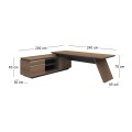 PROLINE Desk Left 240x200cm Wild Oak/Black