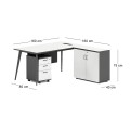 STATUS Reversible Desk 160x80cm Grey/White