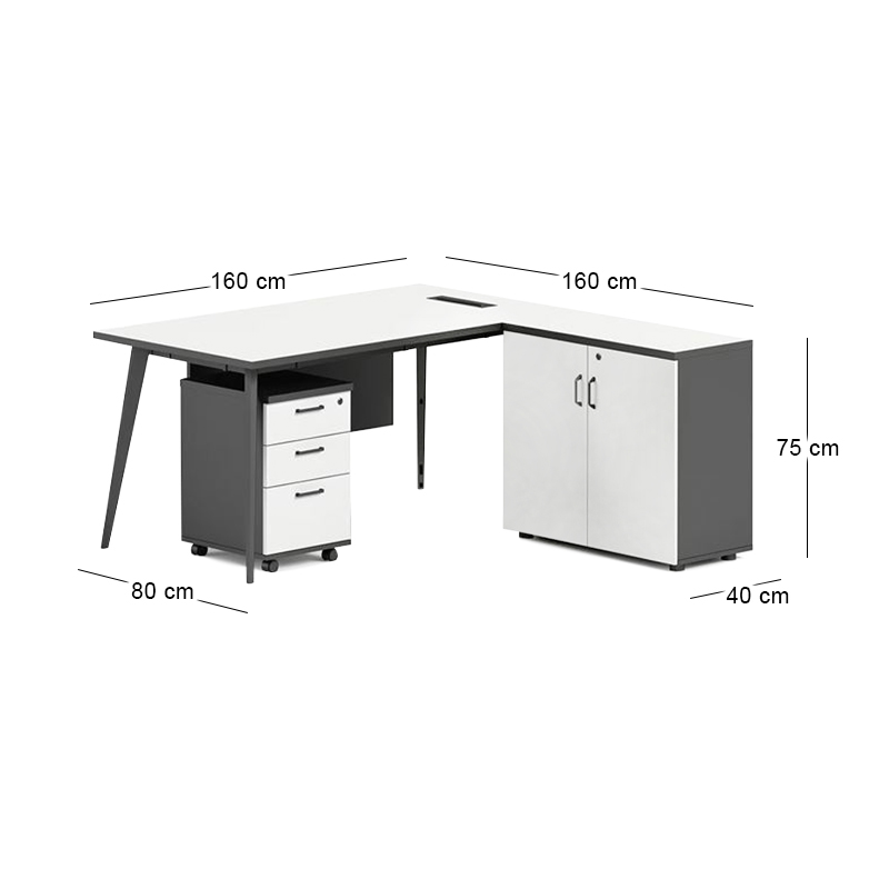 STATUS Reversible Desk 160x80cm Grey/White