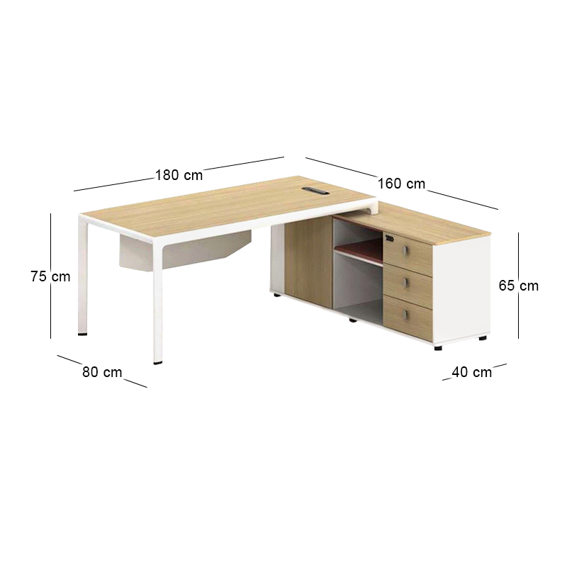 THESIS Reversible Desk 180x160cm Beech/White