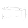 Venturo Megapap melamine working desk in anthracite - oak color 150x80x75cm.