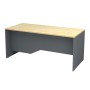 Venturo Megapap melamine working desk in anthracite - oak color 180x80x75cm.
