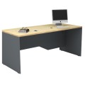 Venturo Megapap melamine working desk in anthracite - oak color 180x80x75cm.