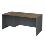 Venturo Megapap melamine working desk in anthracite - walnut color 180x80x75cm.
