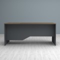 Venturo Megapap melamine working desk in anthracite - walnut color 180x80x75cm.
