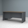 Venturo Megapap melamine working desk in anthracite - walnut color 180x80x75cm.