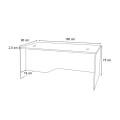 Venturo Megapap melamine working desk in anthracite - walnut color 180x80x75cm.