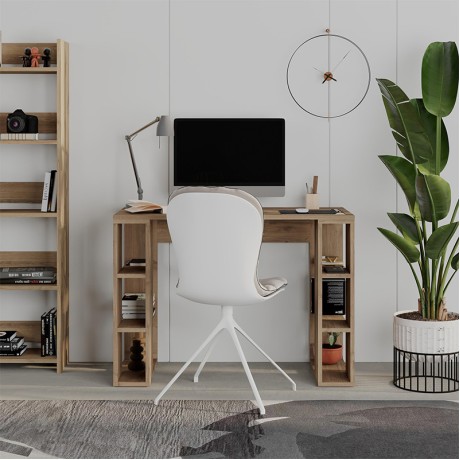 Γραφείο εργασίας Colmar Megapap χρώμα ανοιχτό καρυδί 106x50x75εκ.