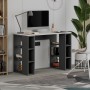 Colmar Megapap melamine study desk in anthracite - white color 106x50x75cm.