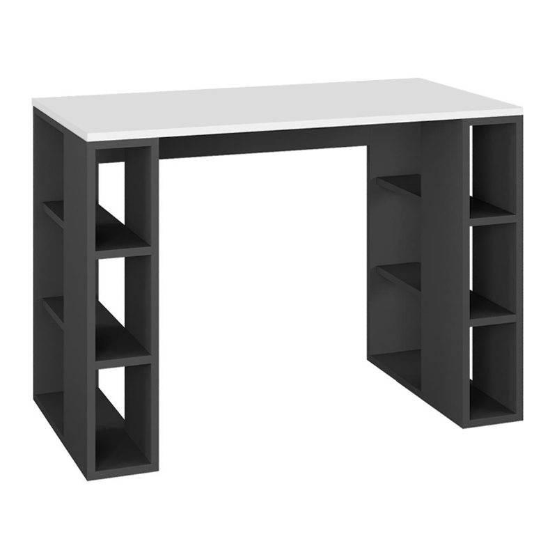 Colmar Megapap melamine study desk in anthracite - white color 106x50x75cm.