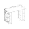 Colmar Megapap melamine study desk in anthracite - white color 106x50x75cm.