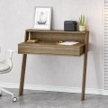 Cowork Megapap melamine desk in light walnut color 94x50x91cm.