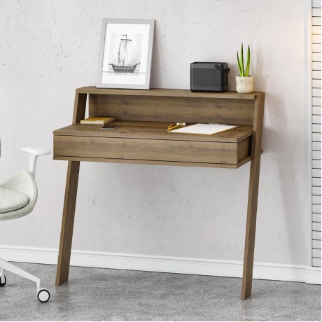 Γραφείο εργασίας Cowork Megapap χρώμα ανοιχτό καρυδί 94x50x91εκ.