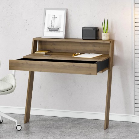 Γραφείο εργασίας Cowork Megapap χρώμα ανοιχτό καρυδί 94x50x91εκ.