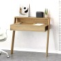 Cowork Megapap melamine desk in oak color 94x50x91cm.