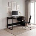 Γραφείο εργασίας Cubo Megapap χρώμα black wood 110x50x75εκ.