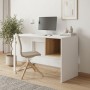 Γραφείο εργασίας Cubo Megapap χρώμα λευκό - sapphire oak 110x50x75εκ.