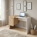 Γραφείο εργασίας Dario Megapap χρώμα sepet oak - λευκό 120x60x73,2εκ.