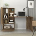 Domingo Megapap melamine desk in walnut color 149,5x60x120cm.