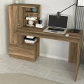 Domingo Megapap melamine desk in walnut color 149,5x60x120cm.