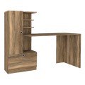 Domingo Megapap melamine desk in walnut color 149,5x60x120cm.