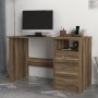 Eldoris Megapap melamine desk in walnut color 120x60x75cm.
