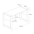 Fernando Megapap melamine desk in white color 158,8x60x72,2cm.