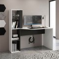 Γραφείο εργασίας Gemini Megapap χρώμα ανθρακί - λευκό 121,8x59,6x131,8εκ.