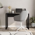 Γραφείο εργασίας Inna Megapap χρώμα γκρι ρετρό - silky black 100x60x75εκ.