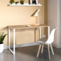 Γραφείο εργασίας Inna Megapap χρώμα sapphire oak - λευκό 110x60x75εκ.