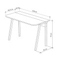 Γραφείο εργασίας Luton Megapap χρώμα φυσικό οξιάς 120x60x75εκ.