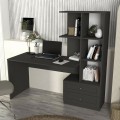 Mantra Megapap melamine office desk in anthracite color 155x60x152cm.