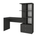 Mantra Megapap melamine office desk in anthracite color 155x60x152cm.